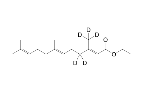 Ethyl (4,4-(2)H2)-(2E,6E)-7,11-dimethyl-3-((2)H3-methyl)dodeca-2,6,10-trienoate