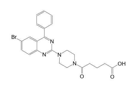 1-piperazinepentanoic acid, 4-(6-bromo-4-phenyl-2-quinazolinyl)-delta-oxo-
