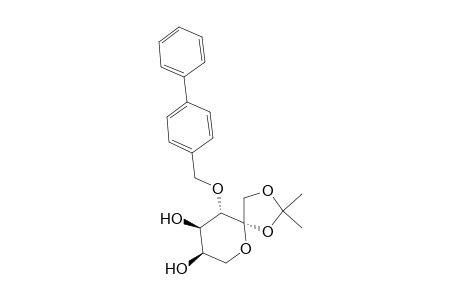1,2-O-Isopropylidene-3-O-(p-phenylbenzyl)-.beta.-D-fructopyranose