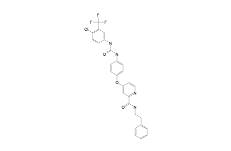 4-[4-[[4-CHLORO-3-(TRIFLUOROMETHY)-PHENYL]-CARBAMOYLAMINO]-PHENOXY]-N-PHENYLETHYL-PYRIDINE-2-CARBOXAMIDE