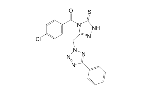 (4-chlorophenyl)-[3-[(5-phenyl-1,2,3,4-tetrazol-2-yl)methyl]-5-sulfanylidene-1H-1,2,4-triazol-4-yl]methanone