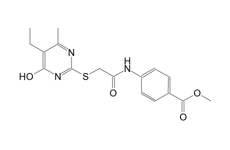 methyl 4-({[(5-ethyl-4-hydroxy-6-methyl-2-pyrimidinyl)sulfanyl]acetyl}amino)benzoate