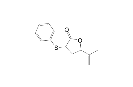 4-Isopropenyl-4-methyl-2-(phenylthio)-.gamma.-butyrolactone