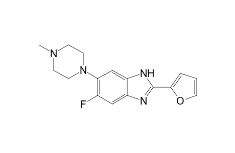 6-Fluoranyl-2-(furan-2-yl)-5-(4-methylpiperazin-1-yl)-1H-benzimidazole