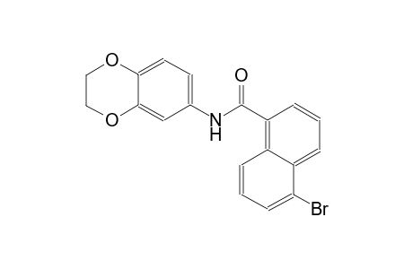 1-naphthalenecarboxamide, 5-bromo-N-(2,3-dihydro-1,4-benzodioxin-6-yl)-