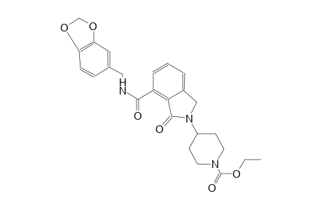ethyl 4-(7-{[(1,3-benzodioxol-5-ylmethyl)amino]carbonyl}-1-oxo-1,3-dihydro-2H-isoindol-2-yl)-1-piperidinecarboxylate