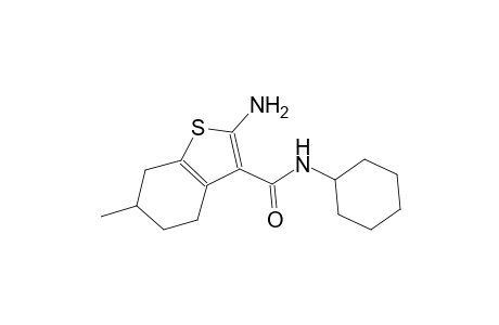 2-amino-N-cyclohexyl-6-methyl-4,5,6,7-tetrahydro-1-benzothiophene-3-carboxamide