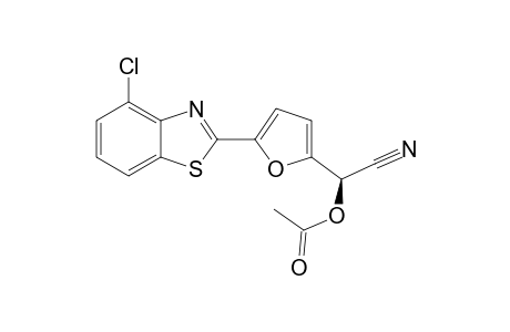 Acetic acid (R)-[5-(4-chloro-benzothiazol-2-yl)-furan-2-yl]-cyano-methyl ester