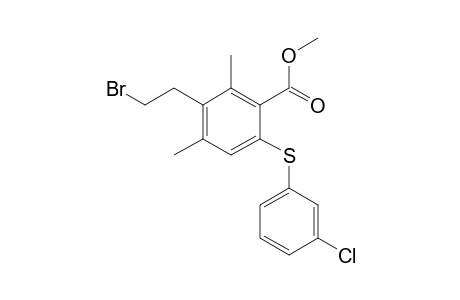 Methyl 4,6-dimethyl-5-(2-bromoethyl)-2-(3-chlorophenylsulfanyl)-benzoate