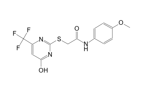 2-{[4-hydroxy-6-(trifluoromethyl)-2-pyrimidinyl]sulfanyl}-N-(4-methoxyphenyl)acetamide