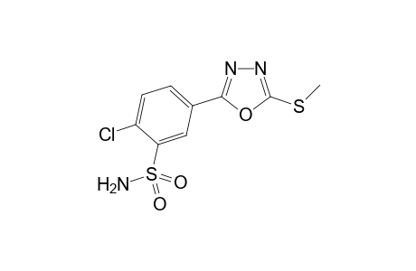 2-Chloro-5-(5-(methylthio)-1,3,4-oxadiazol-2-yl)benzenesulfonamide
