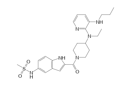 1-[(5-Methanesulfonamidoindol-2-yl)carbonyl]-4-[N-ethyl-N-[3-(propylamino)-2-pyridinyl]amino]piperidine
