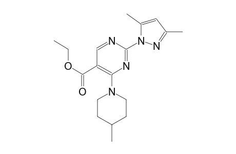 ethyl 2-(3,5-dimethyl-1H-pyrazol-1-yl)-4-(4-methyl-1-piperidinyl)-5-pyrimidinecarboxylate