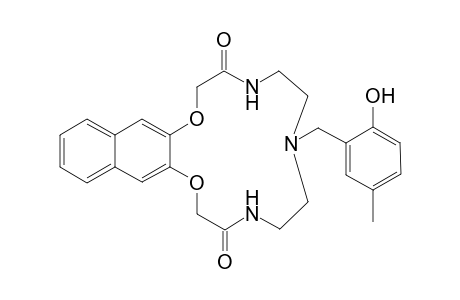 5,6,7,8,9,10-Hexahydro-7-[(2'-hydroxy-5'-methylphenyl)methyl]-2H-naphtho[2,3-b]-(1,4-dioxa-7,10,13-triaza)cyclopentadecine-3,11(4H,12H)-dione