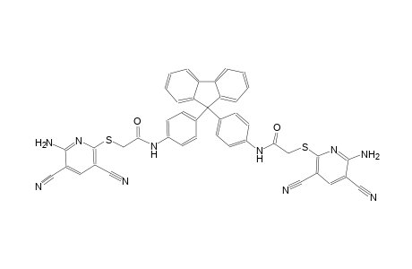 2-[(6-amino-3,5-dicyano-2-pyridinyl)sulfanyl]-N-(4-{9-[4-({[(6-amino-3,5-dicyano-2-pyridinyl)sulfanyl]acetyl}amino)phenyl]-9H-fluoren-9-yl}phenyl)acetamide