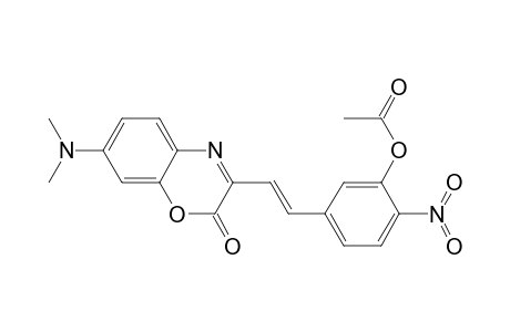 2H-1,4-Benzoxazin-2-one, 3-[2-[3-(acetyloxy)-4-nitrophenyl]ethenyl]-7-(dimethylamino)-, (E)-