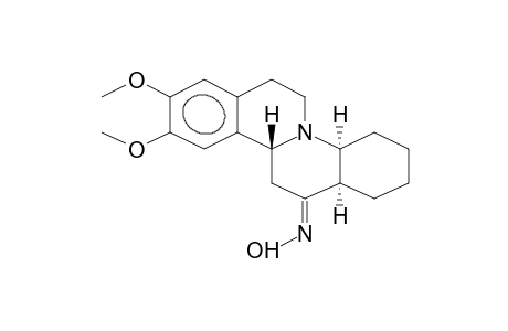 2,3-DIMETHOXY-11-OXO-12A-ALPHA-CIS-DECAHYDROQUINOLINO[2,1-A]TETRAHYDROISOQUINOLINE, E-OXIME