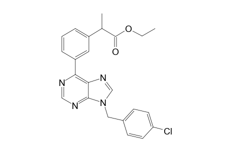 Ethyl 2-(3-(9-(4-chlorobenzyl)-9H-purin-6-yl)phenyl)propanoate