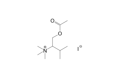 (S)-[1-(hydroxymethyl)-2-methylpropyl]trimethylammonium iodide, acetate (ester)