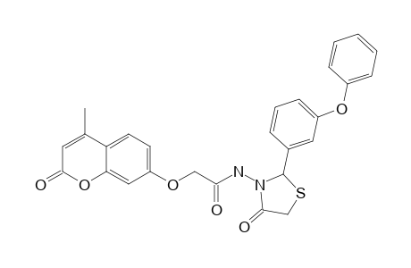 2-(4-METHYL-2-OXO-2H-CHROMEN-7-YLOXY)-N-[4-OXO-2-(3-PHENOXYPHENYL)-THIAZOLIDIN-3-YL]-ACETAMIDE