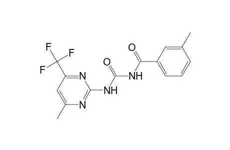 3-Methyl-N-[[4-methyl-6-(trifluoromethyl)pyrimidin-2-yl]carbamoyl]benzamide