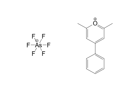 2,6-Dimethyl-4-phenylpyrylium-, arsenhexafluoride