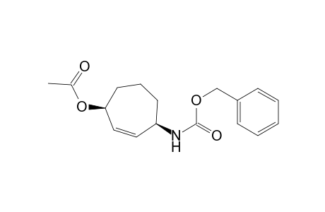 cis-1-([Benzyloxycarbonyl]amino)-4-acetoxycyclohept-2-ene