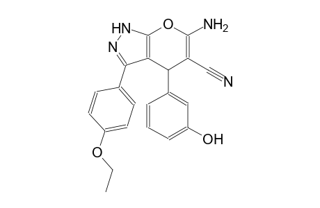 6-amino-3-(4-ethoxyphenyl)-4-(3-hydroxyphenyl)-1,4-dihydropyrano[2,3-c]pyrazole-5-carbonitrile