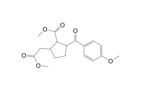 Methyl 2-[3-(4'-methoxybenzoyl)-2-(methoxy-carbonyl)cyclopentyl]acetate