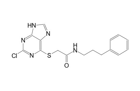 acetamide, 2-[(2-chloro-9H-purin-6-yl)thio]-N-(3-phenylpropyl)-