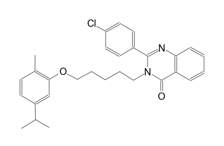 2-(4-chlorophenyl)-3-[5-(5-isopropyl-2-methylphenoxy)pentyl]-4(3H)-quinazolinone