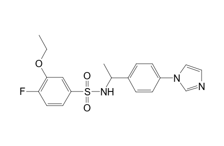 3-Ethoxy-4-fluoro-N-{1-[4-(1H-imidazol-1-yl)phenyl]ethyl}benzene-1-sulfonamide