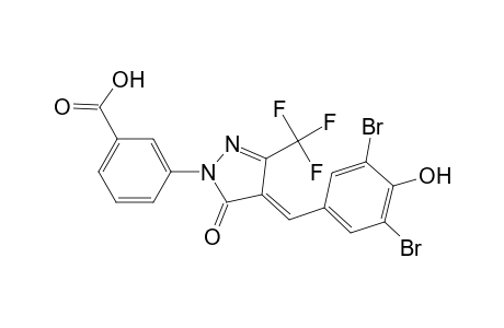 3-[4-(3,5-dibromo-4-hydroxy-benzylidene)-5-oxo-3-trifluoromethyl-4,5-dihydro-pyrazol-1-yl]-benzoic acid