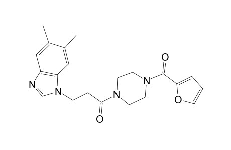 3-(5,6-Dimethylbenzoimidazol-1-yl)-1-[4-(furan-2-carbonyl)piperazin-1-yl]propan-1-one