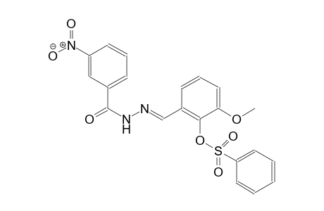 2-methoxy-6-{(E)-[(3-nitrobenzoyl)hydrazono]methyl}phenyl benzenesulfonate