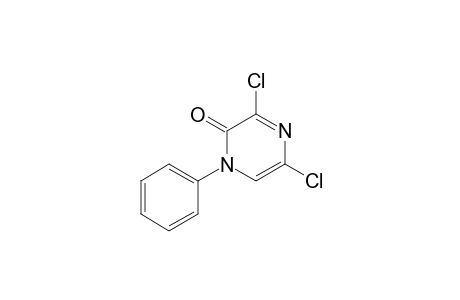 3,5-bis(chloranyl)-1-phenyl-pyrazin-2-one