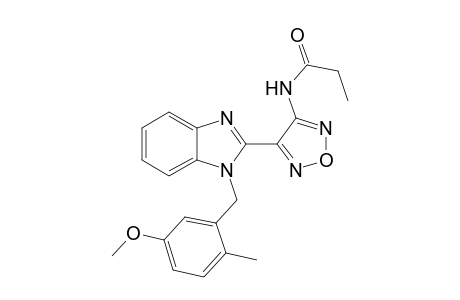 N-[4-[1-(5-methoxy-2-methyl-benzyl)benzimidazol-2-yl]furazan-3-yl]propionamide