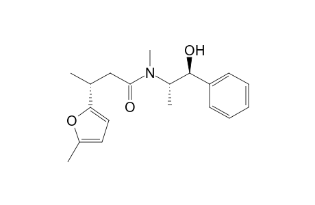 (+)-(3R,1'S,2'S)-N-(1'-Hydroxy-1'-phenylpropan-2'-yl)-N-methyl-3-(5-methylfuran-2-yl)butanamide