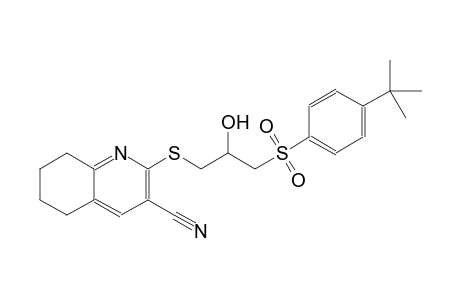 3-quinolinecarbonitrile, 2-[[3-[[4-(1,1-dimethylethyl)phenyl]sulfonyl]-2-hydroxypropyl]thio]-5,6,7,8-tetrahydro-