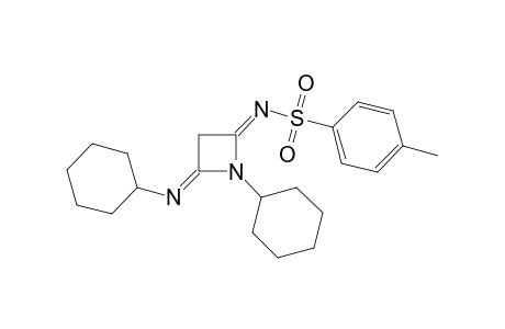 (Z)-N-((E)-1-cyclohexyl-4-(cyclohexylimino)azetidin-2-ylidene)-4-methylbenzenesulfonamide