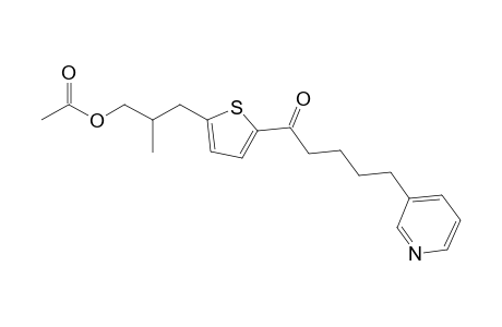 2-Methyl-3-{5-[5-(3-pyridyl)pentanoyl]-2-thienyl}propyl acetate