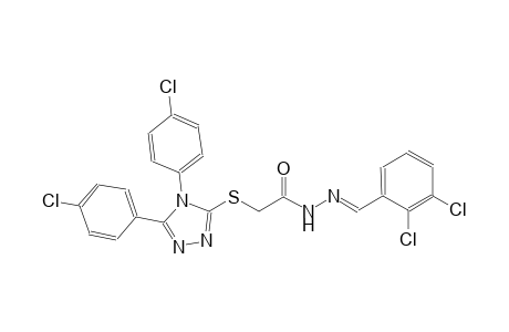 2-{[4,5-bis(4-chlorophenyl)-4H-1,2,4-triazol-3-yl]sulfanyl}-N'-[(E)-(2,3-dichlorophenyl)methylidene]acetohydrazide