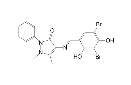 3H-pyrazol-3-one, 4-[[(E)-(3,5-dibromo-2,4-dihydroxyphenyl)methylidene]amino]-1,2-dihydro-1,5-dimethyl-2-phenyl-