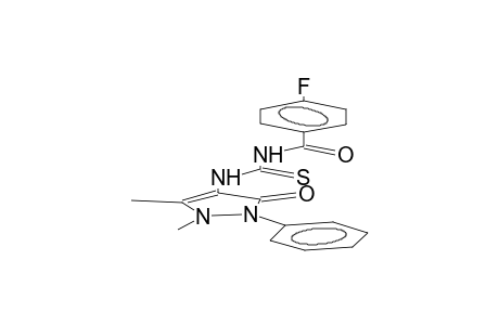 1,5-dimethyl-2-phenyl-4-(4-fluorobenzoyl)thioureido-4-pyrazolin-3-one