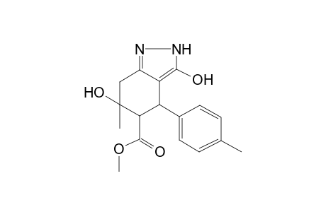 2H-Indazole-5-carboxylic acid, 3,6-dihydroxy-6-methyl-4-p-tolyl-4,5,6,7-tetrahydro-, methyl ester