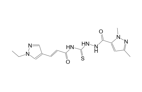 (2E)-N-({2-[(1,3-dimethyl-1H-pyrazol-5-yl)carbonyl]hydrazino}carbothioyl)-3-(1-ethyl-1H-pyrazol-4-yl)-2-propenamide