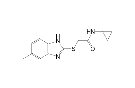 N-cyclopropyl-2-[(5-methyl-1H-benzimidazol-2-yl)sulfanyl]acetamide