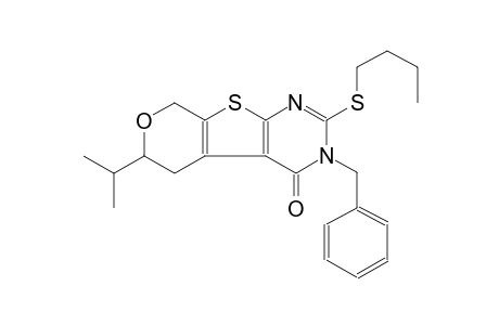 3-benzyl-2-(butylsulfanyl)-6-isopropyl-3,5,6,8-tetrahydro-4H-pyrano[4',3':4,5]thieno[2,3-d]pyrimidin-4-one