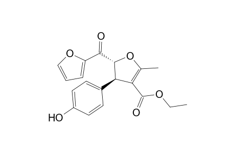trans-4-Carbethoxy-2,3-dihydro-2-fur-2'-oyl-3-(4-hydroxyphenyl)-5-methylfuran