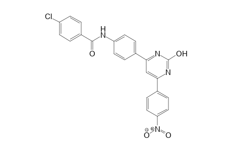 4-chloro-N-(4-(2-hydroxy-6-(4-nitrophenyl)pyrimidin-4-yl)phenyl)benzamide